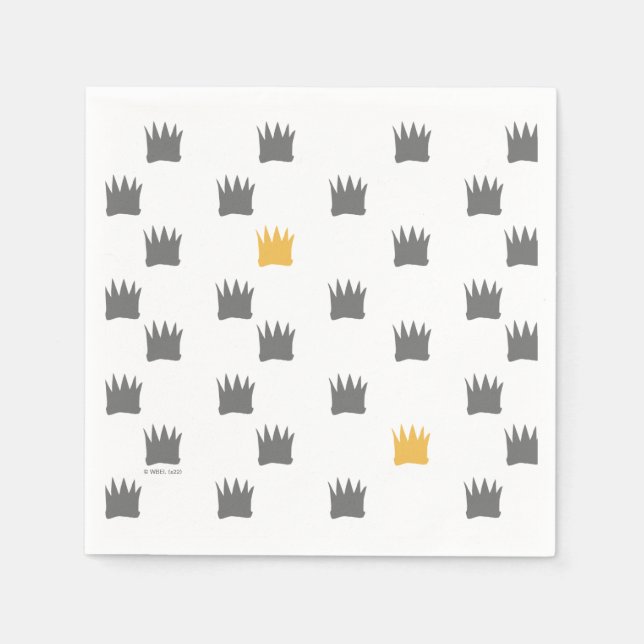 Serviette En Papier Où les choses sauvages sont Motifs de la Couronne (Devant)