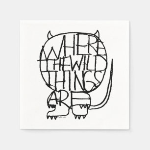 Serviette En Papier Où sont les monstres Croquis de monstre