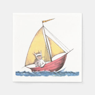 Serviette En Papier Où sont les monstres ? Max fait voile
