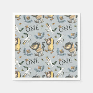 Serviette En Papier Où sont les monstres ? Motif 1er Anniversaire