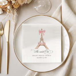 Serviette En Papier Oui Paris Bow Tour Eiffel FÊTE DES MARIÉES