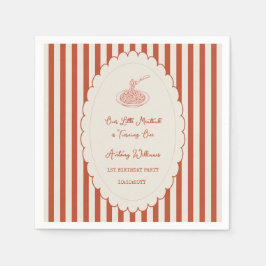 Serviette En Papier Our little meatball is turning one 1st Birthday 