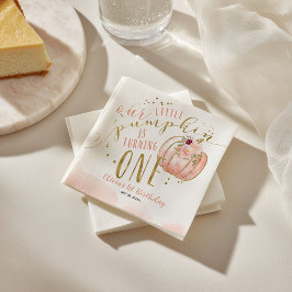 Serviette En Papier Our Little Pumpkin Is Turning One 1st Birthday