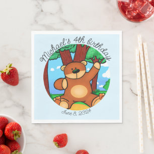 Serviette En Papier Ours dans les prairies