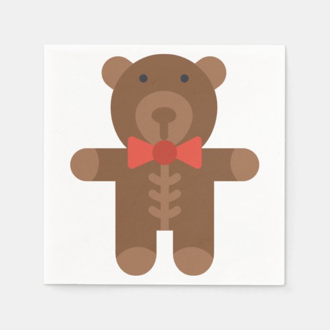 Serviette En Papier ours en peluche (Devant)