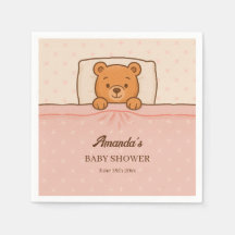 Ours en peluche Sleepy Baby shower rose clair
