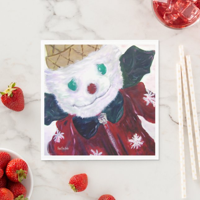 Serviette En Papier Ours Jingle (En situation)