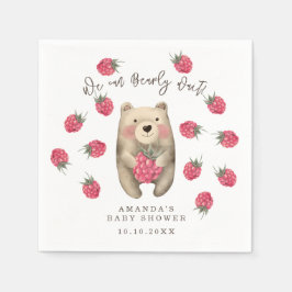 Serviette En Papier Ours - on peut attendre baby shower