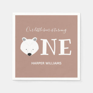 Serviette En Papier Ours polaire transformant un animal premier annive