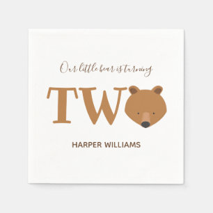 Serviette En Papier Ours Turner deux mignons animal Toddler 2e anniver
