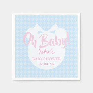 Serviette en papier Ourson Ruban Bleu Clair pour B