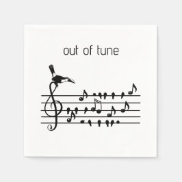Serviette En Papier Out of Tune, toucan rejoignant les oiseaux chanteu