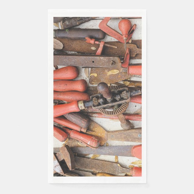 Serviette En Papier Outils Outil Russe antique Red Man (Devant)