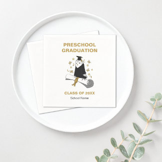 Serviette En Papier Owl Preschool / Kindergarten Graduation Party
