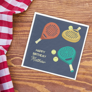Serviette En Papier Padel Tennis Thème Personnalisé