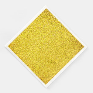 Serviette En Papier Paillettes Jaunes Or Mariages Anniversaire 2022