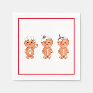 Serviette En Papier Pain d'épices homme Fête Noël saisonnier