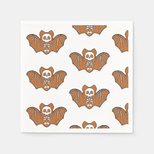 Serviette En Papier Pain d'épices Squelette Bat