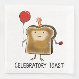 Serviette En Papier Pain grillé de célébration drôle