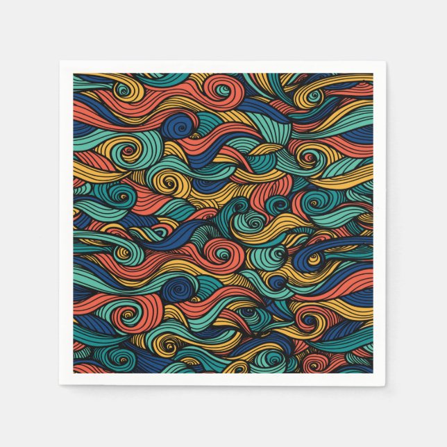 Serviette En Papier Paisley haché (Devant)