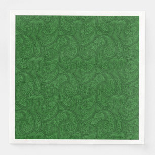 Serviette En Papier Paisley vert