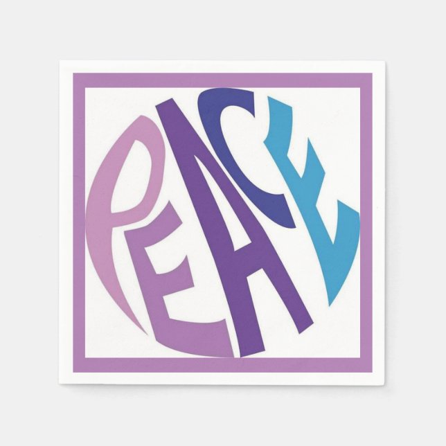 SERVIETTE EN PAPIER PAIX (Devant)