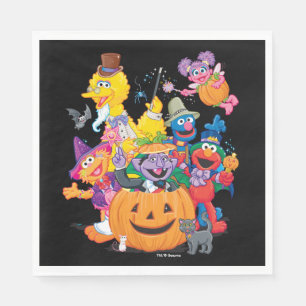 Serviette En Papier Pal de rue Sésame Bonne Halloween