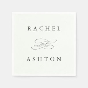 Serviette En Papier Pale Green Simple Mariage élégant serviettes