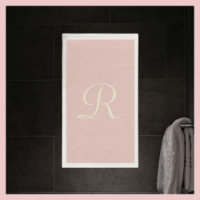 Pale rose et crème Monogramme papier invité