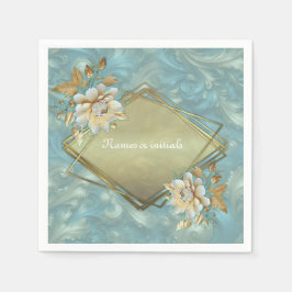 Serviette En Papier Palette bleu clair sur une conception de barogue e