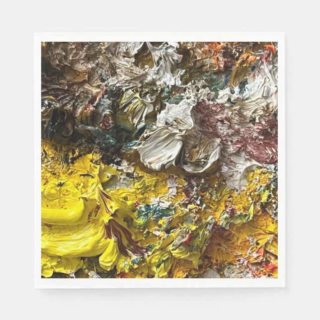 Serviette En Papier Palette de l'artiste #1 (Devant)