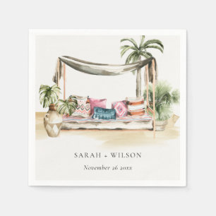 Serviette En Papier Palm Beach Tropical Palm Beach Cabana Mariage
