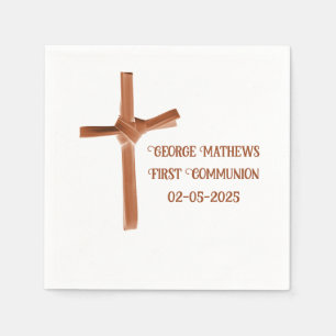 Serviette En Papier Palm Cross personnalisé