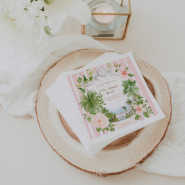 Serviette En Papier Palm Springs Chic Retro | Baby shower