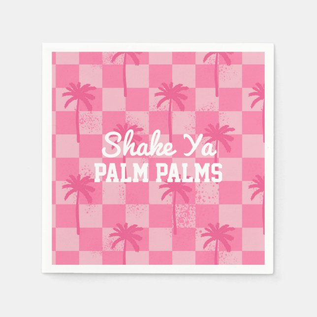 Serviette En Papier Palm Springs Fête Shake Ya Palm Serviettes (Devant)