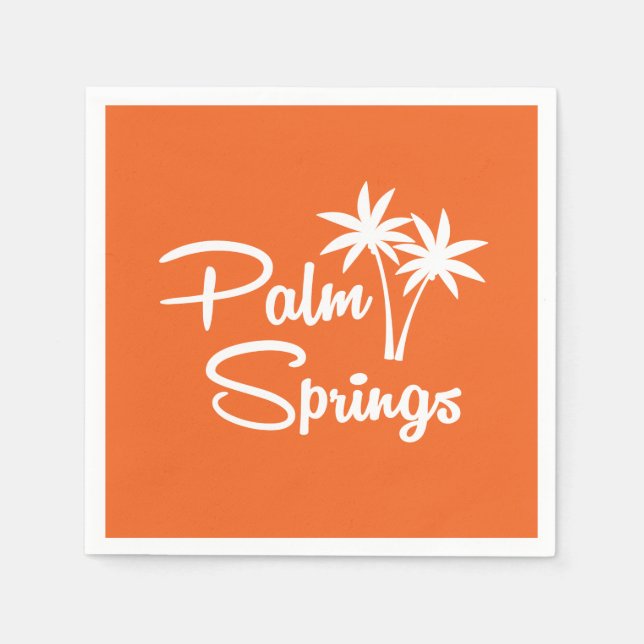 Serviette En Papier Palm Springs Mid Century Papier moderne serviettes (Devant)