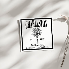 Serviette En Papier Palmier Luxueux Charleston Coastal Enterrement de