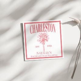 Serviette En Papier Palmiers de luxe Charleston Bachelorette côtière