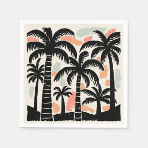 Serviette En Papier Palmiers Tropicaux
