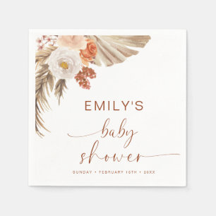 Serviette En Papier Pampas Grass Boho Bohemian Desert Baby shower