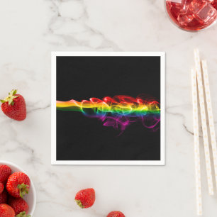 Serviette En Papier Panache de SlipperyJoe d'énergie arc-en-ciel captu