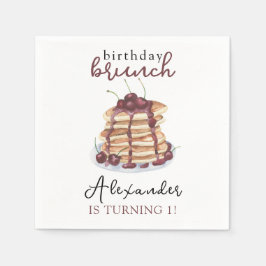 Serviette En Papier Pancakes aquarelle fête d'anniversaire