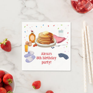 Serviette En Papier Pancakes et pyjamas Petite fête