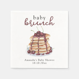 Serviette En Papier Pancakes Sweet Cherry Baby shower