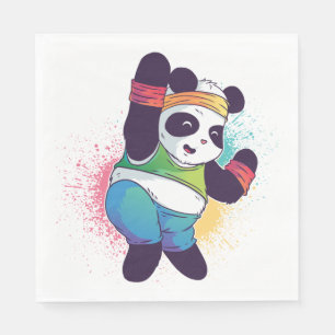 Serviette En Papier Panda Bear Dabbing Baby shower Anniversaire