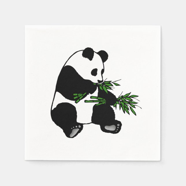 Serviette En Papier Panda géant (Devant)