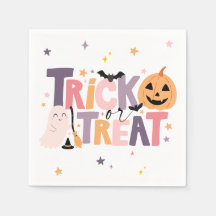 Panier ou traiter les serviettes Halloween