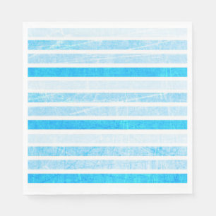 Serviette En Papier Paniers-repas en papier rayé bleu cracké