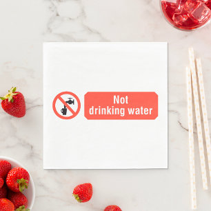 Serviette En Papier Panneau de sécurité de l'eau potable