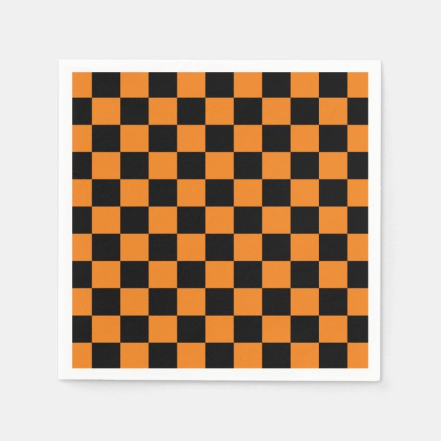 Serviette En Papier Panneau noir orange (Devant)